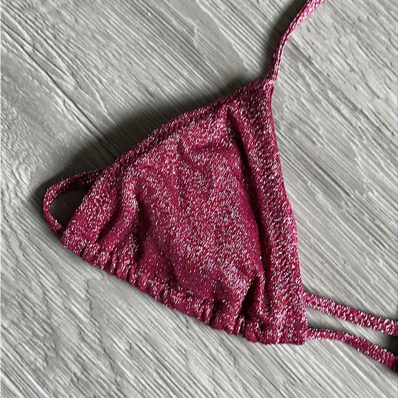 Grape sparkle string triangl bathing suits top - Picture 6 of 9